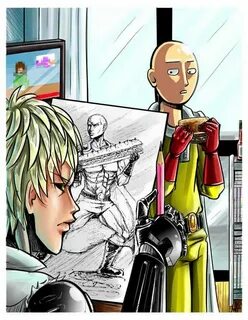 Saitama and Genos from One Punch Man ಠ_ಠOne Punch Man(◎_◎;) 