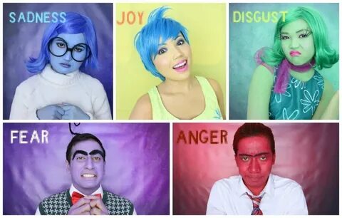 INSIDE OUT' Makeup Tutorial (Disgust,Sadness,Joy,Anger & Fea