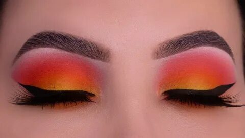 Orange & Yellow Fall Makeup USING ONLY 2 EYESHADOWS! - YouTu