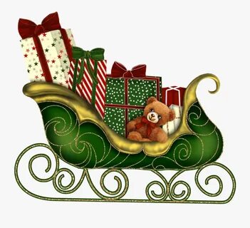 Christmas Sleigh Clipart , Png Download - Christmas Sleigh C