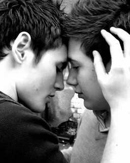 Cute boys kissing