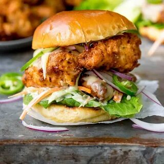 Crispy Chicken Burger with Honey Mustard Coleslaw - Nicky's 