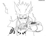 naruto in six paths sage mode coloring page free printable c