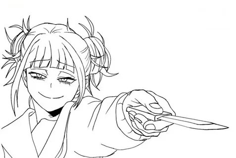 toga himiko holding knife Coloring Page - Anime Coloring Pag