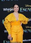 Auli’i Cravalho sexy cleavage at Disney's Encanto premiere -