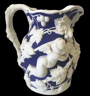 Minton Parian Porcelain Putti Jug--Not Jasperware but as bea