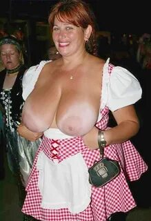 Huge boob german mature