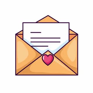 cute envelope open with card and heart 2705188 Vector Art at