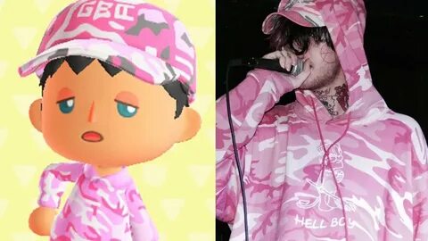 recreating lil peep outfits in animal crossing (part 3) - Yo