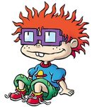 Check out this transparent Rugrats Chuckie sitting down PNG 