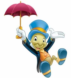 Jiminy Cricket is a small, anthropomorphic cricket and the d