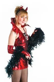 Red devil woman stock photo. Image of clothing, demon - 1710