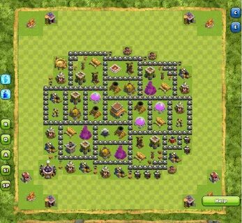 TH 8 HYBRID BASE CLASH OF CLANS Map for Clash of Clans 2015 