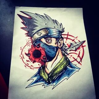 Kakashi Tattoo Outline