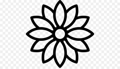Black And White Flower png download - 512*512 - Free Transpa
