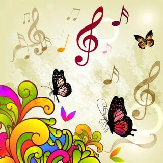 Butterfly Music Vector Butterfly music, Music notes art, Mus