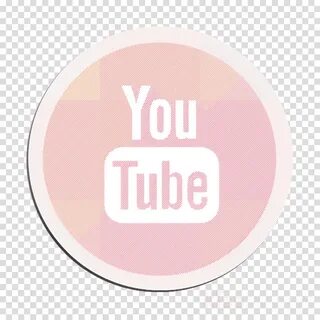 Youtube icon Social media icon clipart - Pink, Text, Peach, 