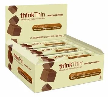 thinkThin Protein Bar, Chocolate Fudge, Gluten Free, 2.1-Oun