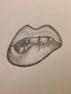 Lip Biting Drawing Related Keywords & Suggestions - Lip Biti