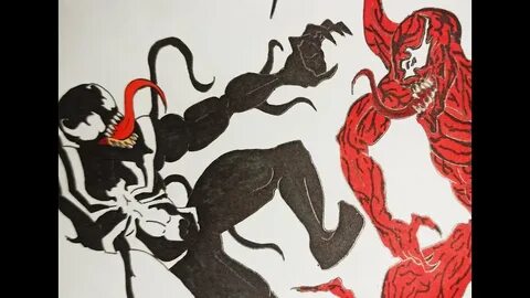Venom Vs carnage Drawing ( part: 2 ) - YouTube