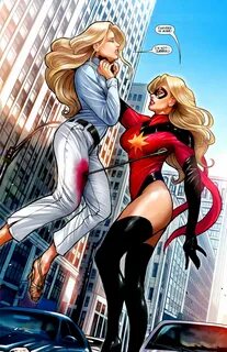Karla Sofen (Moonstone) and Ms Marvel Marvel comics artwork,