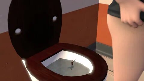 Giantess toilet Jen's Tiny Man Toy by NotOnTime