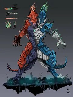 WOLFDAWG ART on Twitter: "Deadly Duo Kaiju Agni - SMITE skin