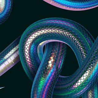 Snakes Pattern Design Iridescent and Holographic on Behance 