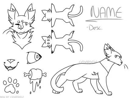 F2U Cat Ref Sheet by Cedardew on DeviantArt Warrior cat oc, 