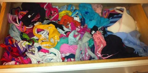 Panty Raid! it was time to sort and clean my underwear dra. 