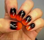 How do you Ombre Nails? Orange ombre nails, Ombre nails glit