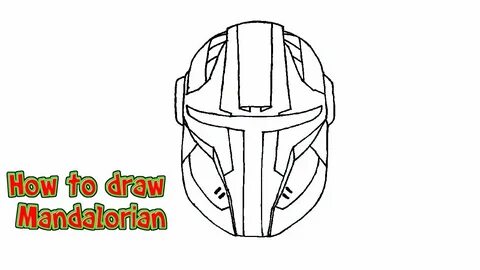 How to draw the Mandalorian (helmet) easy step by step from 