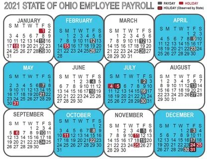 Ohio State Payroll Calendar 2022 2022 Payroll Calendar