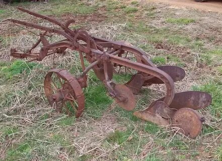 Antique Plow/Tractor Garden bridge, Outdoor, Farm equipment