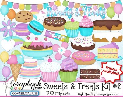 SWEETS & TREATS 2 Clipart 29 png Clipart files Instant Etsy
