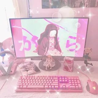 #gaming #gamer #girl #pink #setup #kawaii #cute #pastel #gam