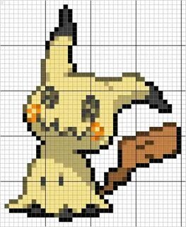 Mimikyu Pokemon Pixel Art Pattern Pixel art pokemon, Pixel a