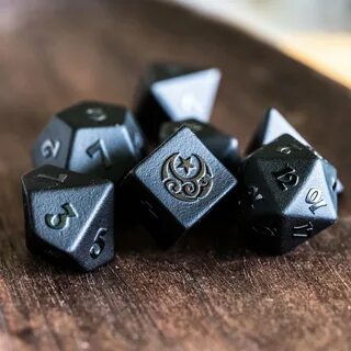 RPG Game DND MTG Game Raise Black obsidian Polyhedral Dice S