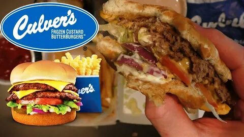 ASMR: Eating Culver's Double Butterburger ® Deluxe with Frie