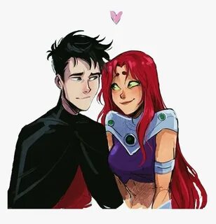 Transparent Teen Titans Starfire Png - Titans Robin And Star