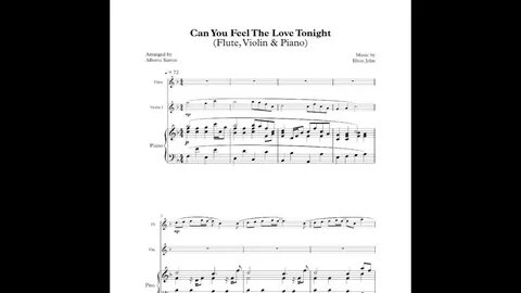 Can You Feel The Love Tonight - Elton John (Flute, Violin & 