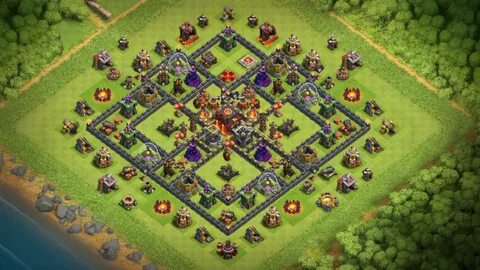 NEW Clash of Clans TH10 Inferno & X-bows Island base 2018