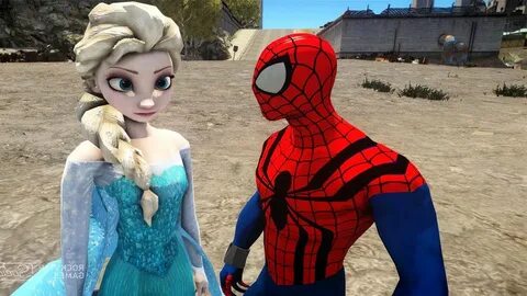 Spiderman vs Elsa The Snow Queen Frozen - YouTube