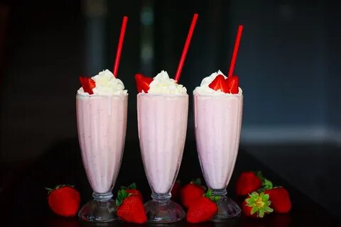 Fresh Strawberry Milkshake Recipe - FOOD is Four Letter Word