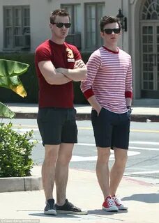 Chris Colfer and boyfriend Will Sherrod don matching patriot