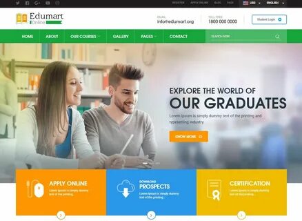 edumart-html-education-website-template Modelos para site, I