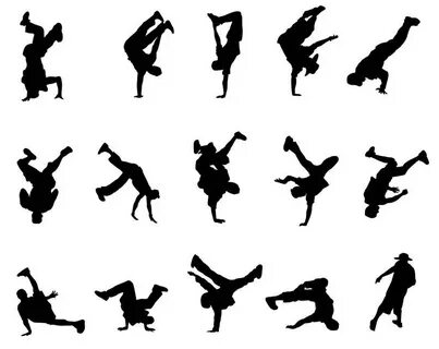 People hip hop dancer vector silhouette png svg clip art Ets