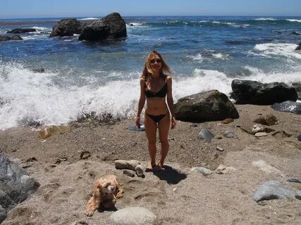 Olesya Rulin in a Bikini in Big Sur, California