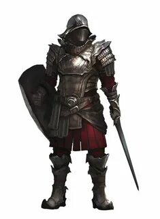 Male Human Fighter Guard - Pathfinder PFRPG DND D&D 3.5 5E 5