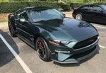 Example of Dark Highland Green paint on a 2019 Ford Mustang 